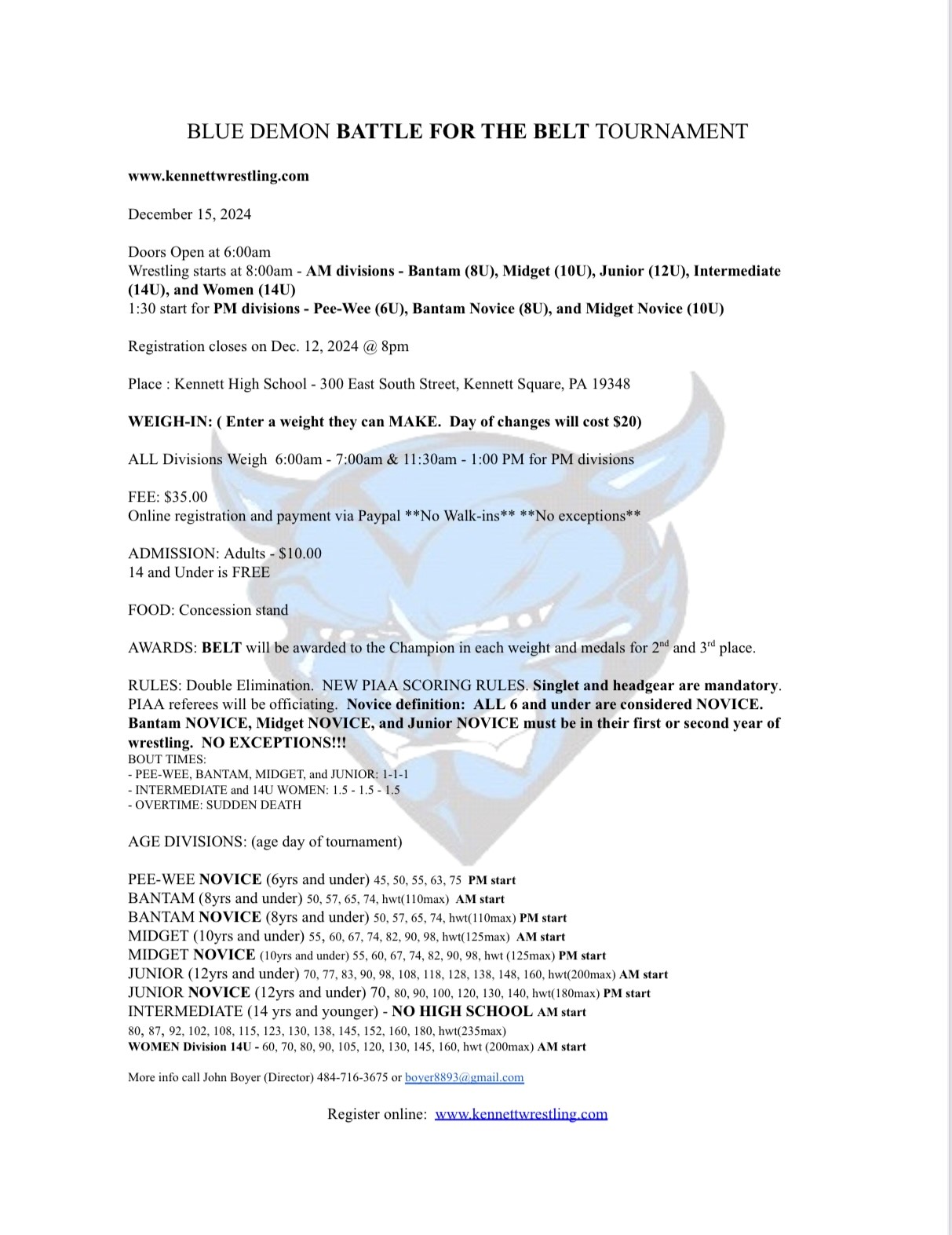 Battle for the Belt Flyer